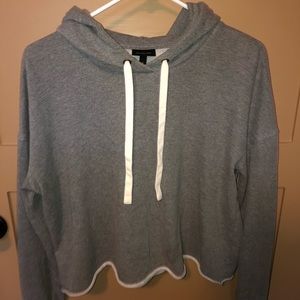 Crop gray hoodie